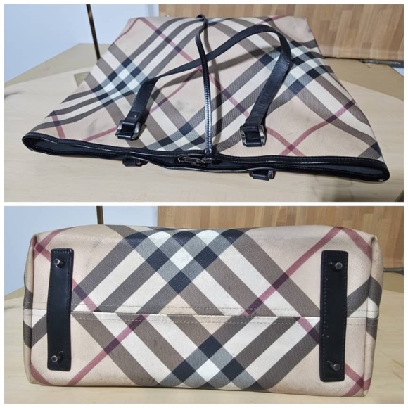 Burberry Large Super Nova Check Shoulder Bag Tote and Pochette - Picture 6 of 9